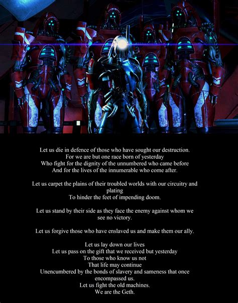 The Geth By Ethan C S Kent Mass Effect Quotes Mass Effect