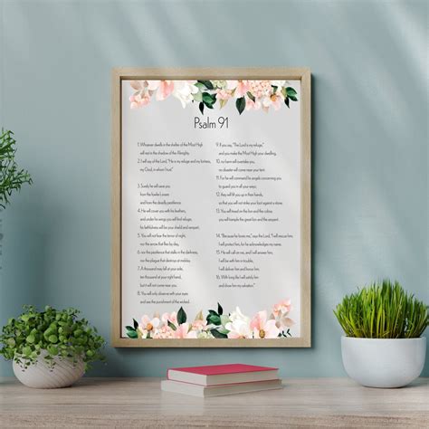 Psalm 91 Bible Verse Printable Personalized Psalm 91 New Etsy