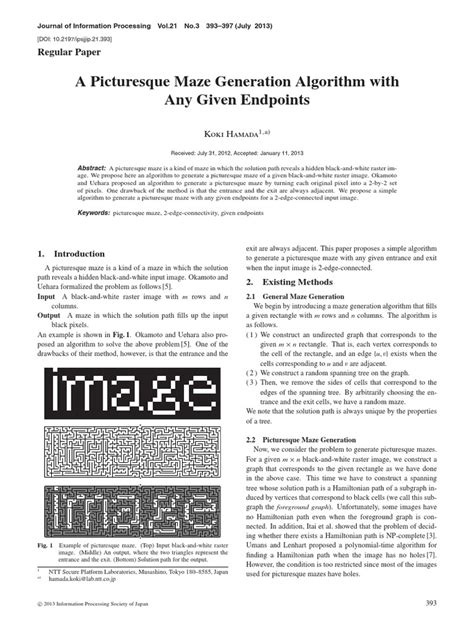 A Picturesque Maze Generation Algorithm With Any Given Endpoints Pdf