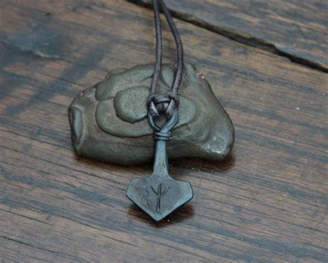 Personalised Engraved Small Iron Mjolnir Thors Hammer Amulet Etsy