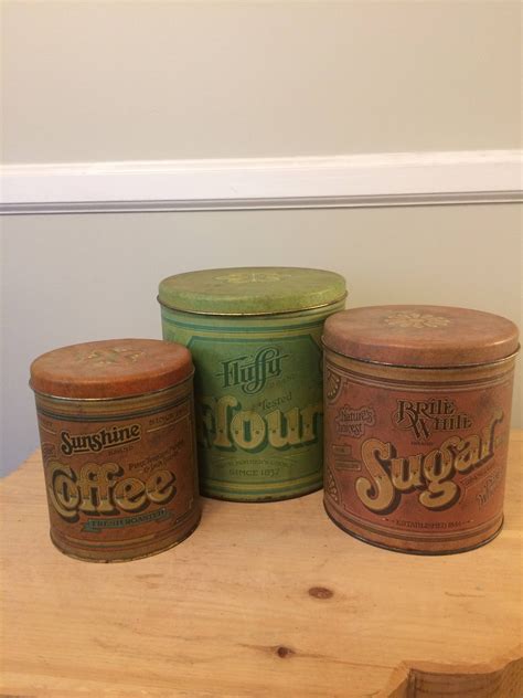 Vintage Flour And Sugar Canisters Canister Sets Kitchen And Dining