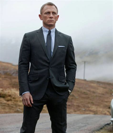 Fancy Grey James Bond Skyfall Suit Daniel Craig Suit