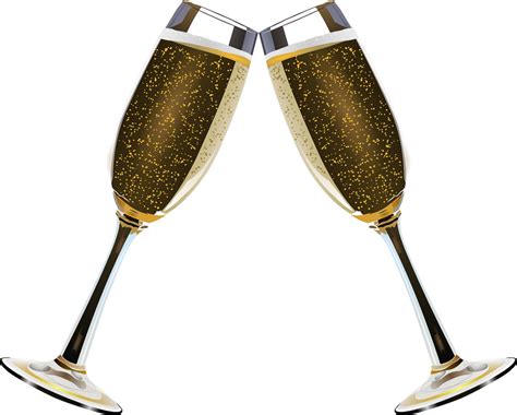 Champagne Clink Glasses Celebration Free Svg Vector Cut File