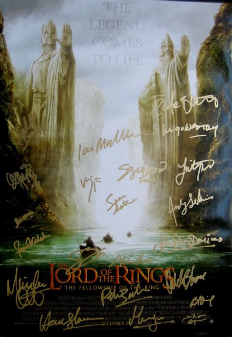 Lord Of The Rings Fellowship Of The Rings 27x40 Movie Poster Cast