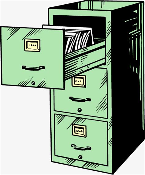 Vector File Cabinet File Cabinets Vector Free Download Green Png And