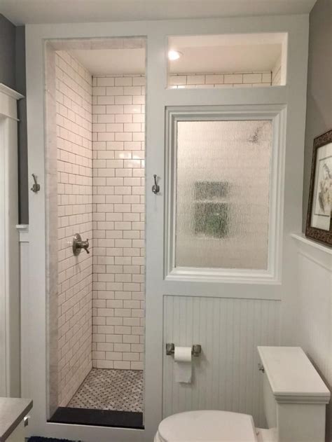 These bathrooms have a shower area that is partitioned with a sliding glass door with toilet essentials like washbasin on the other side. 40 Cute Small Bathroom Remodel Ideas 25 | Inexpensive ...