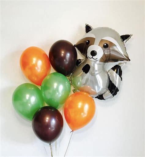 Woodland Raccoon Balloon Woodland Animal Birthday Woodland Balloon