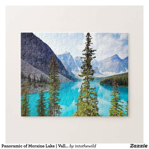 Panoramic Of Moraine Lake Valley Of Ten Peaks Jigsaw Puzzle Valley Of