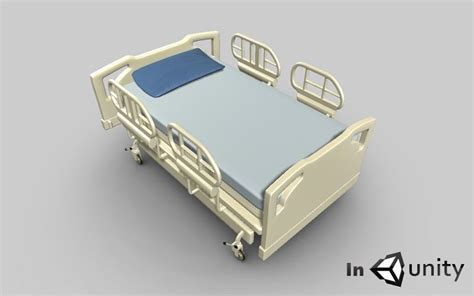 3d model animated hospital bed 3dsmax vr ar low poly rigged animated cgtrader