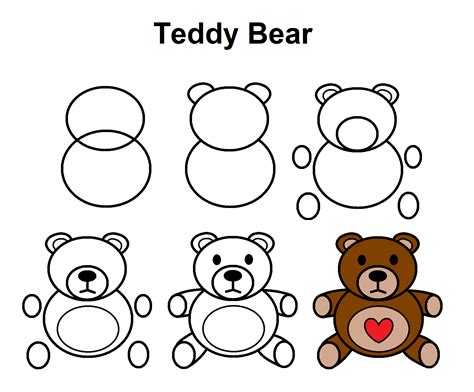 Teddy Bear Cute Drawings For Kids Teddy Bear Drawing Cute Doodles