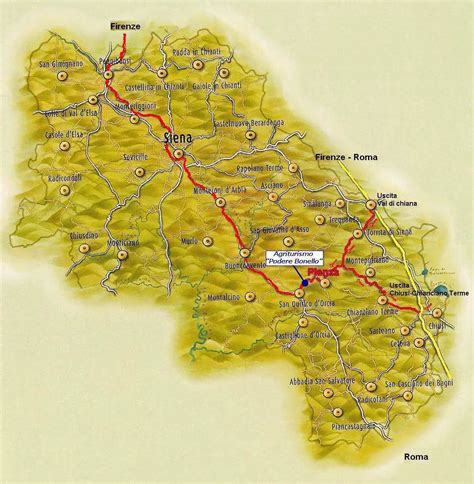 Province Map Of Siena