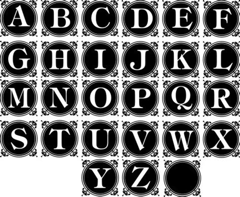 Round Monogram Vinyl Decal Alphabet Vinyl Decals For Glass Blocks