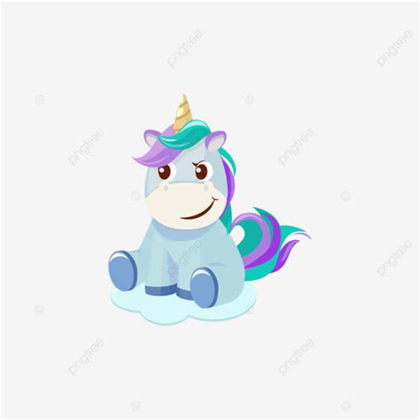 Cartoon Unicorn Cute Funny Fairytale Characters Magic Pony Happy