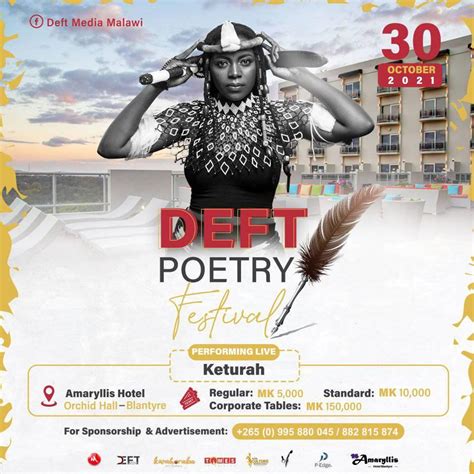 Deft Poetry Festival 30th Mlakatuli Raphael Sitima