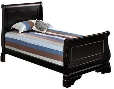 New Classic® Home Furnishings Belle Rose Black Cherry Twin Sleigh Bed
