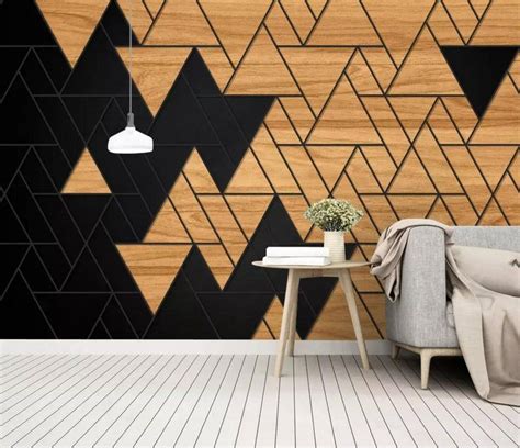 3d Black Background Geometry Wood Texture Wallpaper Etsy Self