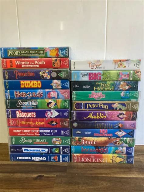 Huge Lot Of Walt Disney Vhs Rare Collectable Winnie The Pooh Piglet