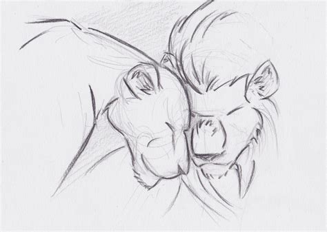 Lion Couple Sketch By Louisesaunders On Deviantart