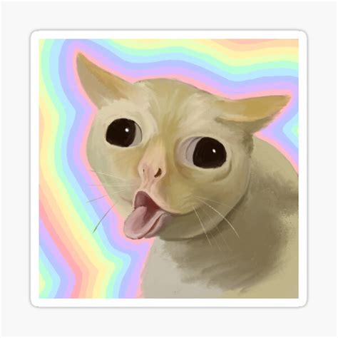 Coughing Cat This Is How Little Kids Cough Meme Sticker For Sale By