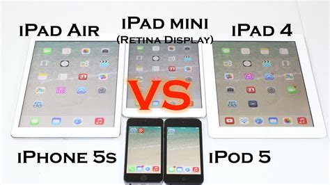 The ipad lineup is made up of four families: iPad Air -vs- iPad mini Retina Display -vs- iPad 4 -vs ...