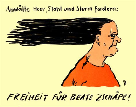 Die anwälte von beate zschäpe sind keine szeneanwälte. freiheit von Andreas Prüstel | Philosophie Cartoon | TOONPOOL