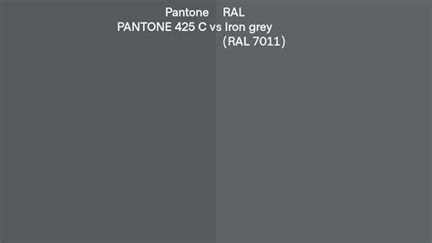 Pantone C Vs Ral Iron Grey Ral Side By Side Comparison