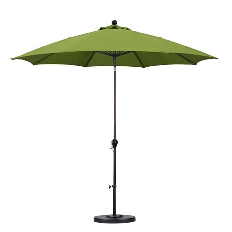 California Umbrella 9 Ft Fiberglass Push Tilt Patio Umbrella In Lime