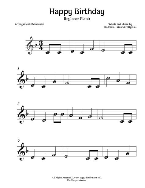 Happy Birthday Beginner Sheet Music Beginner Violin Sheet Music Piano Sheet Music Pdf Easy