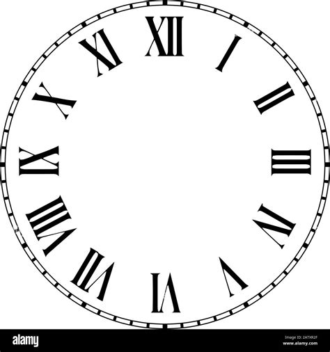 Clock Face With Roman Numerals Time Stock Vector Image And Art Alamy