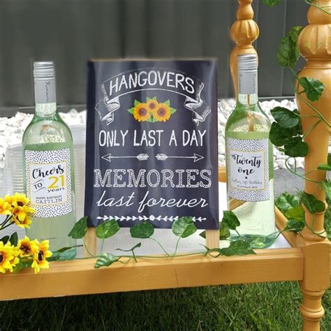 Hangovers Only Last A Day Memories Last Forever Sign For The Drink