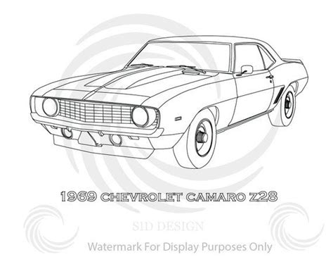 Camaro Z28 Coloring Pages 1969 Chevy Camaro Coloring Pages Kids
