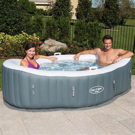 inflatable hot tub pool lay z spa touch control led display pump heating outdoor for sale from