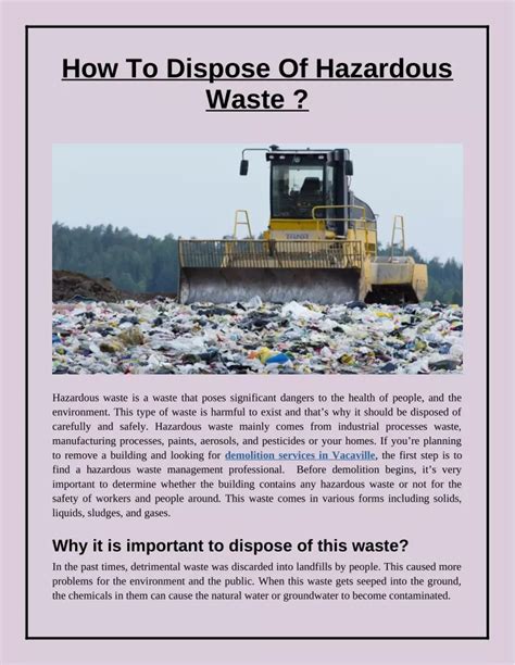 Ppt How To Dispose Of Hazardous Waste Powerpoint Presentation Free
