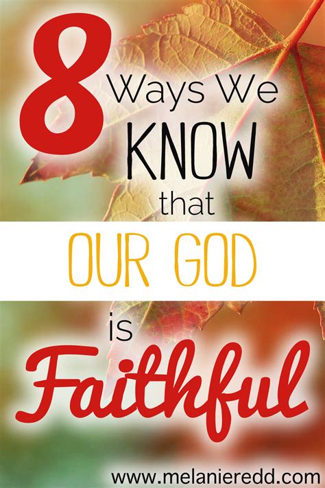8 Ways We Know that God is Faithful