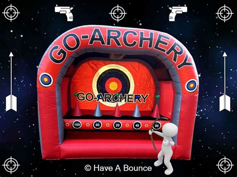 Inflatable Shooting Game Archery And Guns Bouncy Castle Hire In Guildford Woking Aldershot