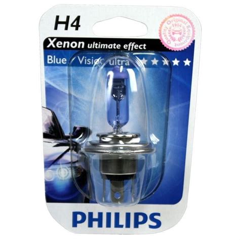 L'ampoule h4 de votre véhicule. Ampoule Philips BlueVision ultra H4 12V 60/55W - Achat ...