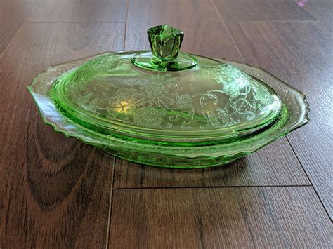 Does Anyone Know Anything About This Depression Era Green Glass Dish Or What It Might Be Worth