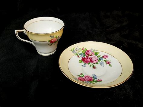 Vintage Rosina English Bone China Tea Cup And Saucer Property Room