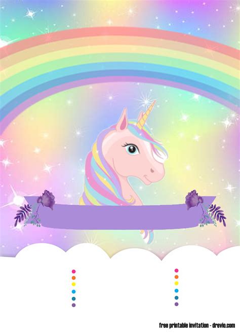 Rainbow Unicorn Pictures Printable Imagen Para Colorear