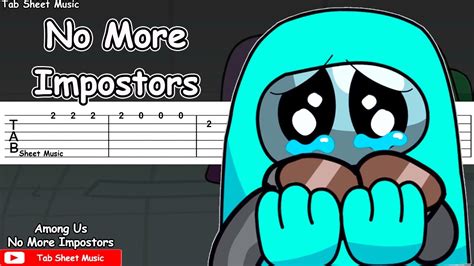 Among Us Animation No More Impostors Guitar Tutorial Tab Sheet Music