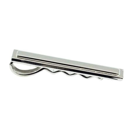 Rectangle Silver Tie Bar From Ties Planet Uk