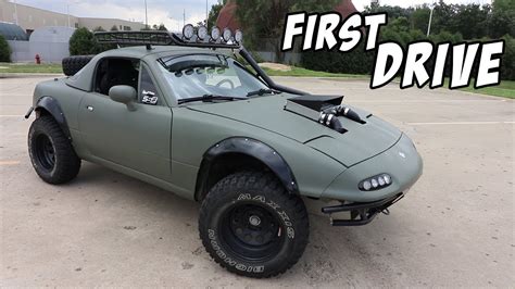 First Drive In The Supercharged Lifted Miata Youtube