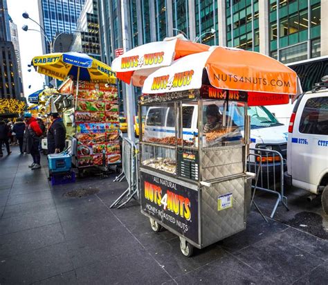 Street Food Vendor Cart In Manhattan Editorial Stock Photo Image Of