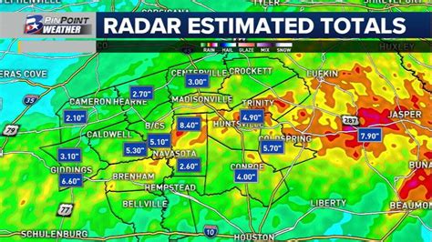 Running List Of Rainfall Totals Across The Brazos Valley