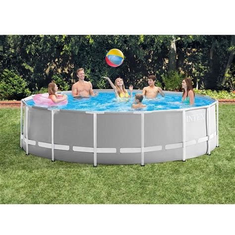 Intex 15 Ft X 15 Ft X 48 In Round Above Ground Pool In The Above Ground