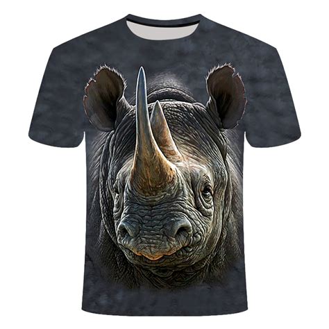 T Shirts 3 D Printed Animal Super Tees