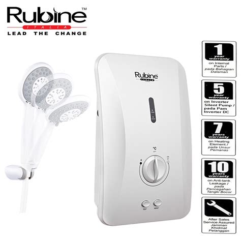 Electric tankless water heater reviews. RUBINE INSTANT WATER HEATER RWH-FS390N-MAW | Shopee Malaysia