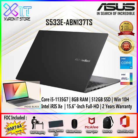 New Asus Vivobook S15 S533e Core I5 1135g7 8gb Ram 512gb Ssd