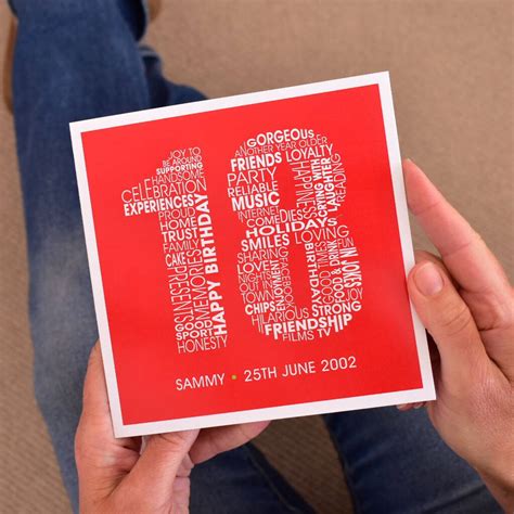 Personalised Name And Date 18th Birthday Card By Mrs L Cards