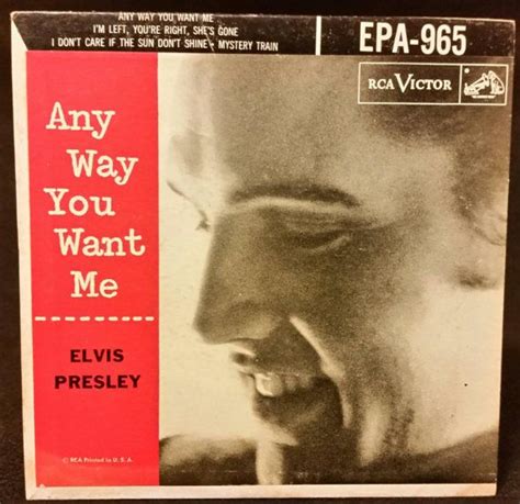 Rca Victor 1956 Elvis Presley Epa 965 Any Way You Want Me 45 Etsy